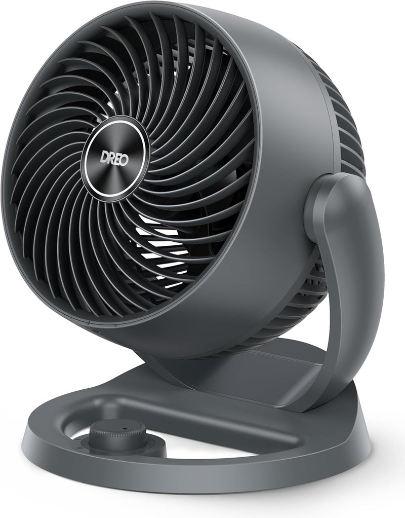 Dreo Desk Fan, 12-Inch Air Circulator Fan for Bedroom, 70ft Powerful Airflow, 120° Tilt Adjustment, 28dB Ultra-Quiet, 3 Speeds Small Table Fan for Whole Room, Home, Office - Image 1